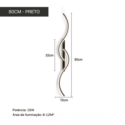 Arandela de Parede Interna LED Minimalista Moderna