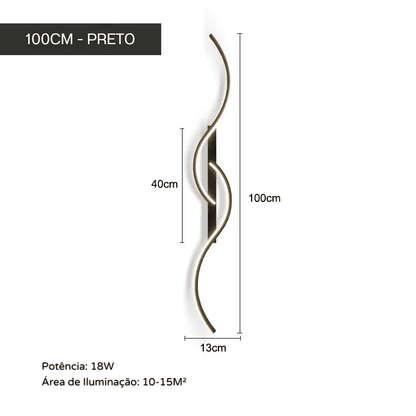 Arandela de Parede Interna LED Minimalista Moderna