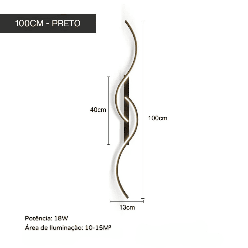 Arandela de Parede Interna LED Minimalista Moderna