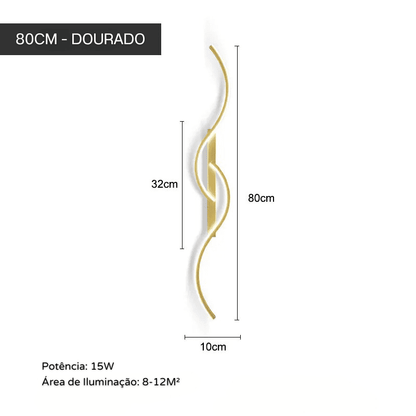 Arandela de Parede Interna LED Minimalista Moderna