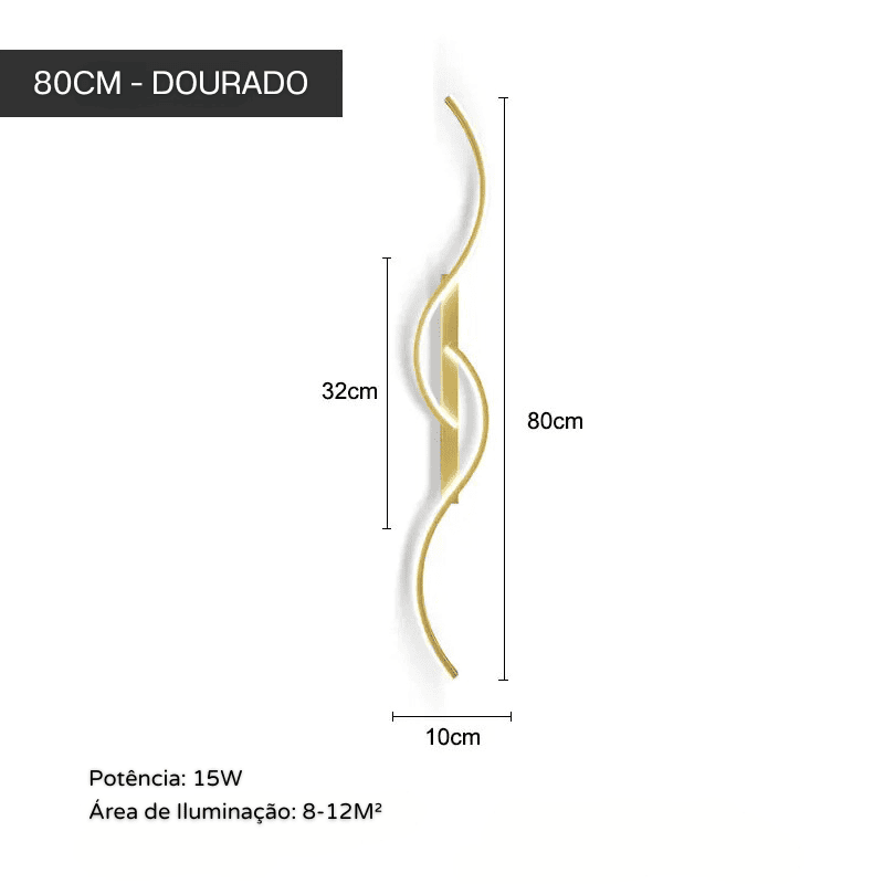 Arandela de Parede Interna LED Minimalista Moderna