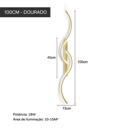 Arandela de Parede Interna LED Minimalista Moderna
