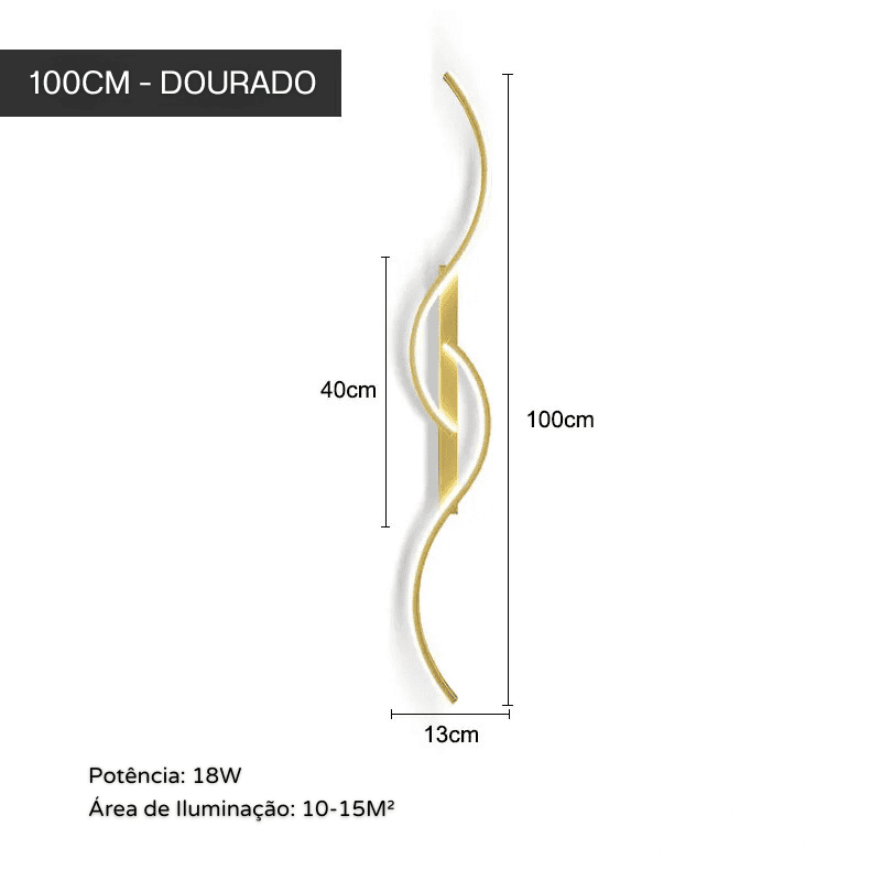 Arandela de Parede Interna LED Minimalista Moderna
