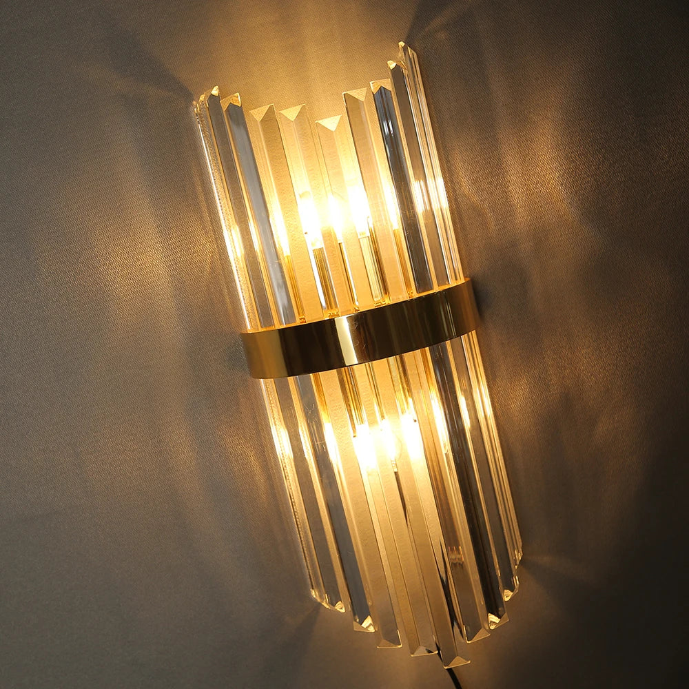 Arandela de Parede Luxuosa em Cristal para Iluminação Sofisticada
