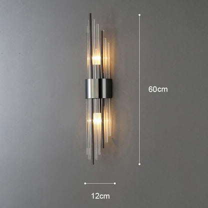 Arandela de Parede em Metal e Vidro Spartan - Iluminação Decorativa para Ambientes Internos