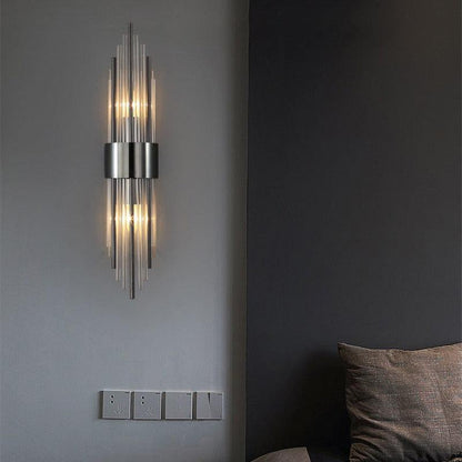 Arandela de Parede em Metal e Vidro Spartan - Iluminação Decorativa para Ambientes Internos