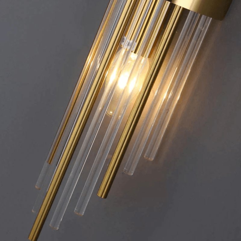 Arandela de Parede em Metal e Vidro Spartan - Iluminação Decorativa para Ambientes Internos