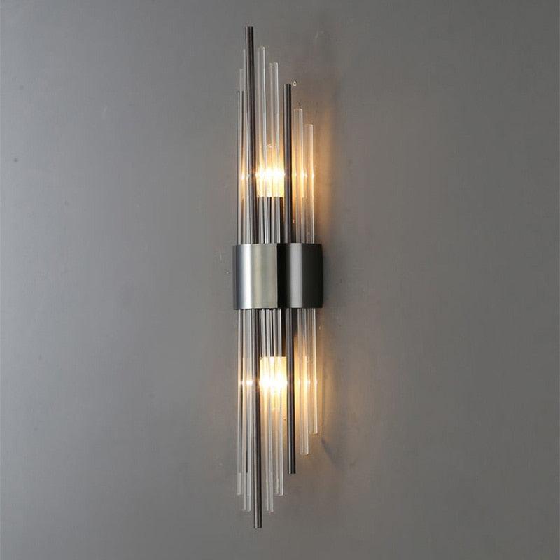 Arandela de Parede em Metal e Vidro Spartan - Iluminação Decorativa para Ambientes Internos