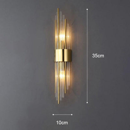 Arandela de Parede em Metal e Vidro Spartan - Iluminação Decorativa para Ambientes Internos