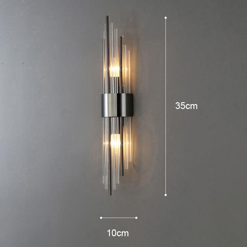Arandela de Parede em Metal e Vidro Spartan - Iluminação Decorativa para Ambientes Internos