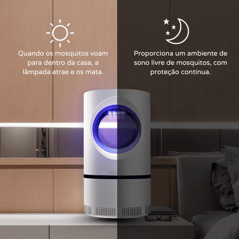 Armadilha Elétrica para Mosquitos com Luz Ultravioleta