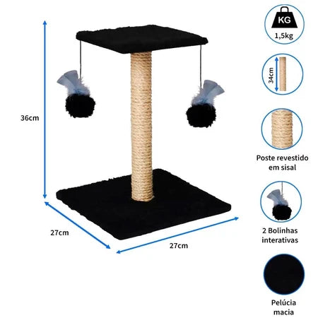Arranhador de Plataforma para Gatos - Estrutura de Escalada e Descanso