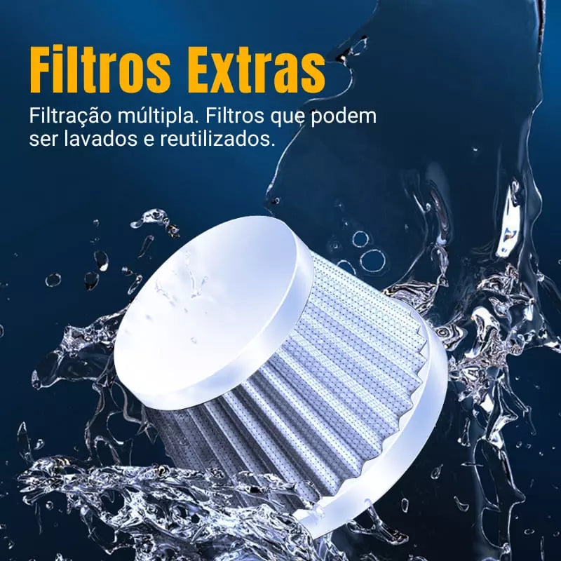 Aspirador de Pó Portátil Multifuncional com Função de Vácuo e Ventilação