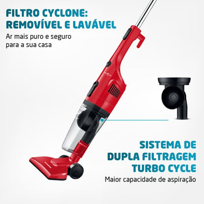 Aspirador de Pó Vertical 2 em 1 Turbo Cycle 1200W Mondial AP36