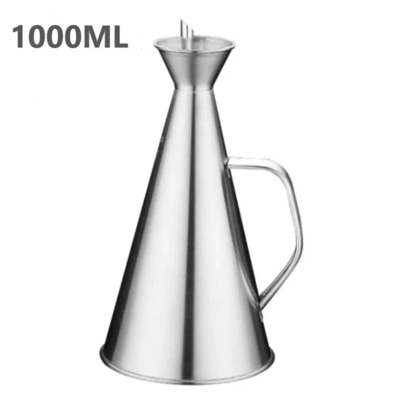 Azeiteiro de Aço Inoxidável - Dosador de Azeite para Cozinha
