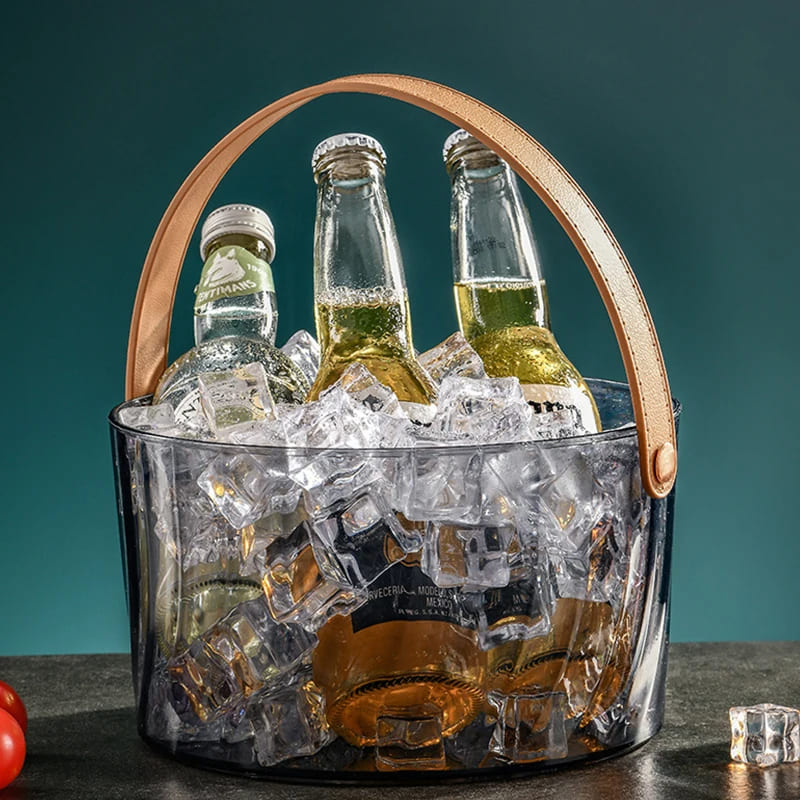 Balde de Gelo Acrílico para Cerveja e Champanhe - Acessório de Bar em Casa