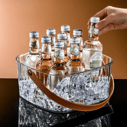 Balde de Gelo Acrílico para Cerveja e Champanhe - Acessório de Bar em Casa
