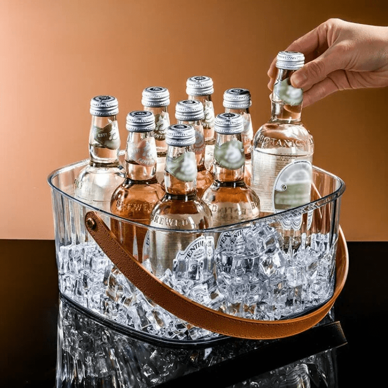 Balde de Gelo Acrílico para Cerveja e Champanhe - Acessório de Bar em Casa