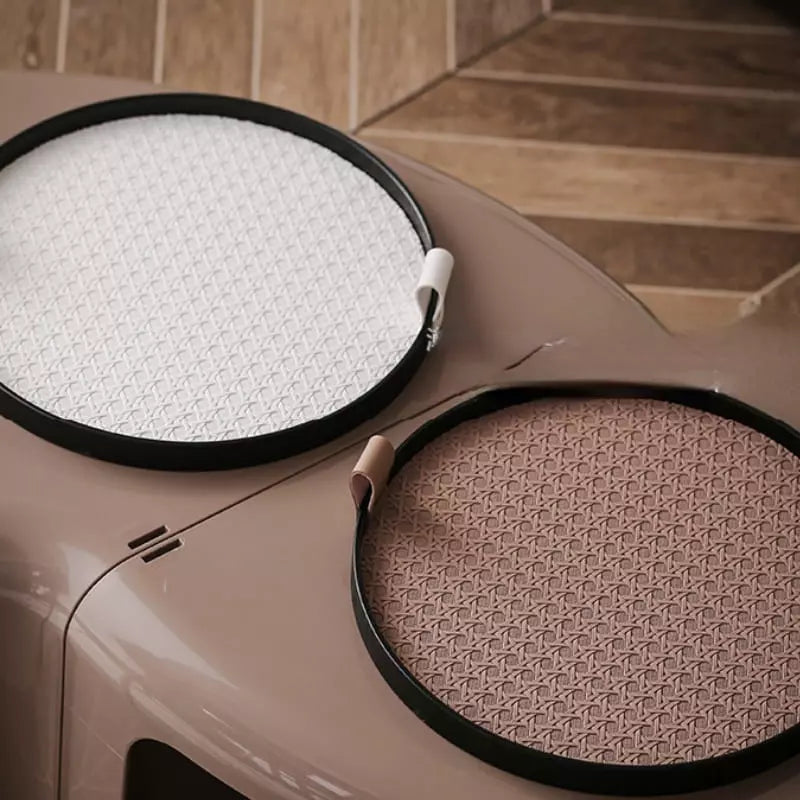 Bandeja Decorativa Redonda para Banheiro ou Sala com Alça