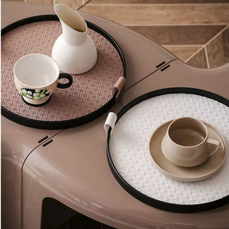Bandeja Decorativa Redonda para Banheiro ou Sala com Alça