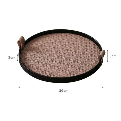 Bandeja Decorativa Redonda para Banheiro ou Sala com Alça
