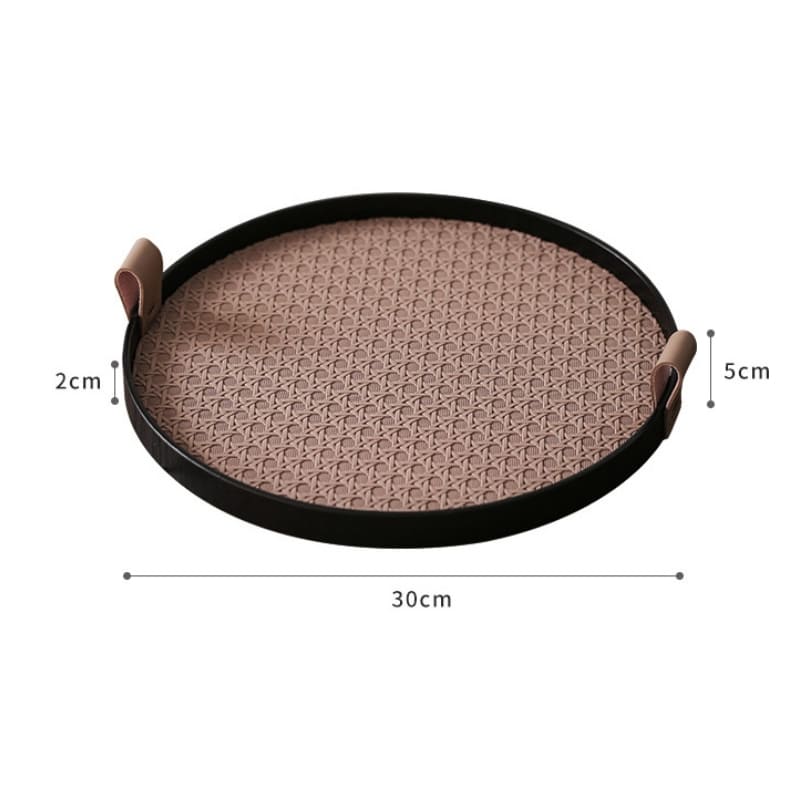 Bandeja Decorativa Redonda para Banheiro ou Sala com Alça