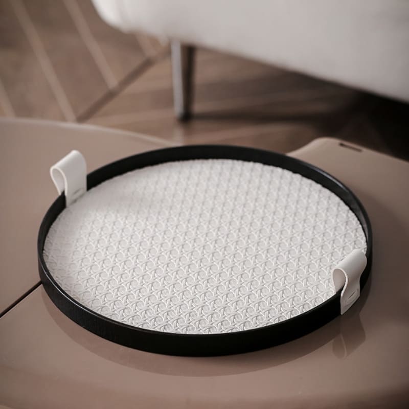 Bandeja Decorativa Redonda para Banheiro ou Sala com Alça