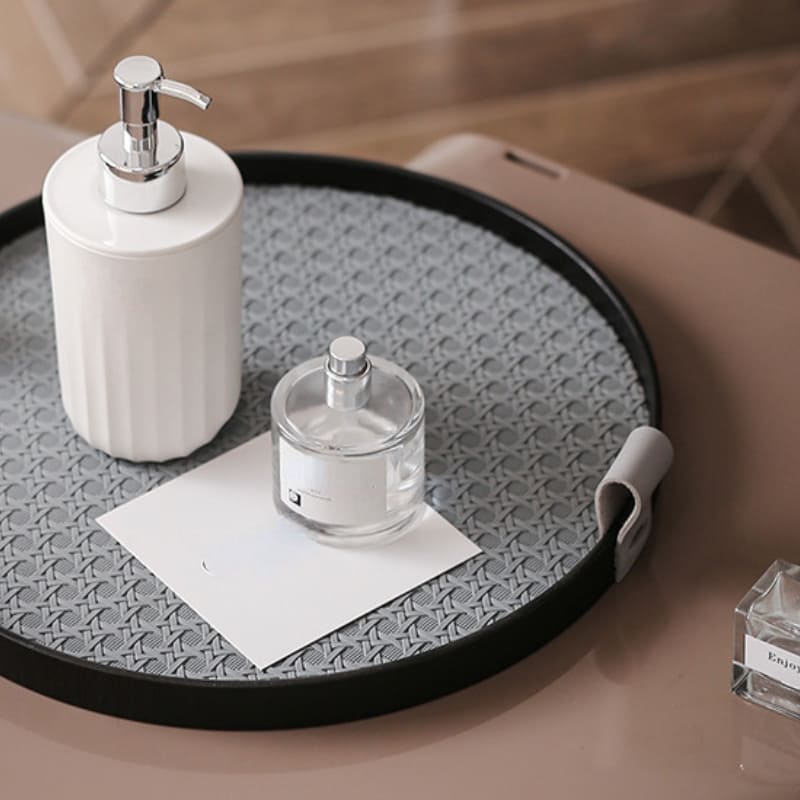 Bandeja Decorativa Redonda para Banheiro ou Sala com Alça