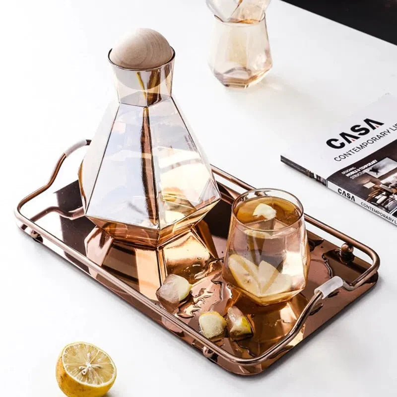 Bandeja Espelhada Moderna para Decoração