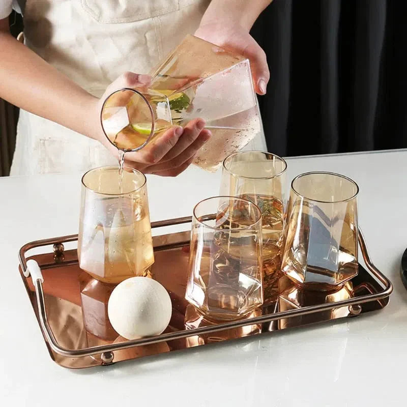 Bandeja Espelhada Moderna para Decoração