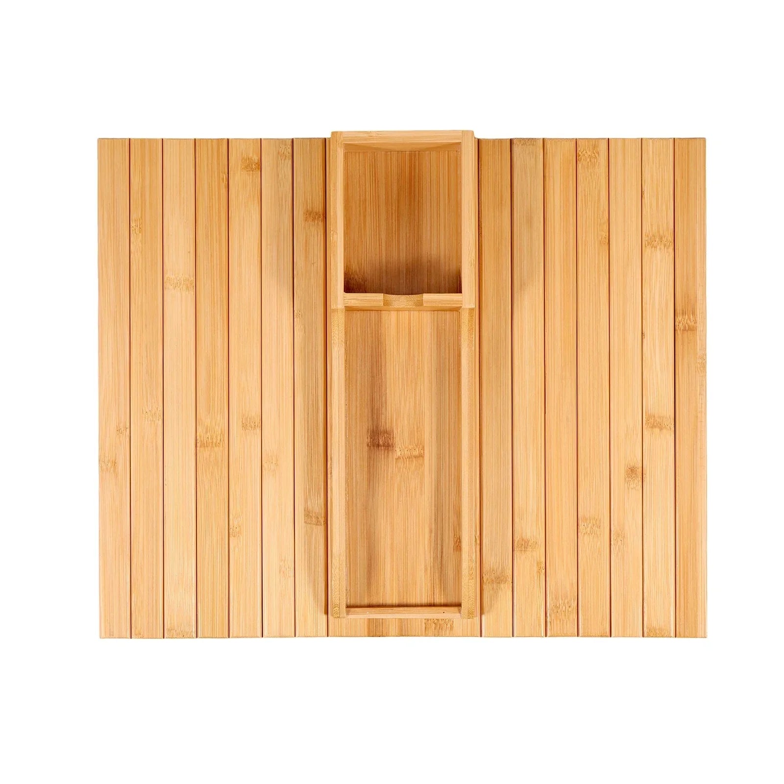 Bandeja Lateral Dobrável para Sofá em Bambu Natural - Prática e Estilosa