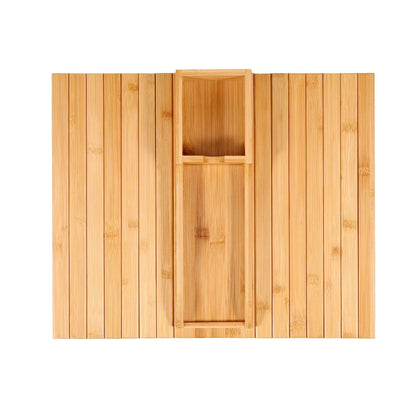 Bandeja Lateral Dobrável para Sofá em Bambu Natural - Prática e Estilosa