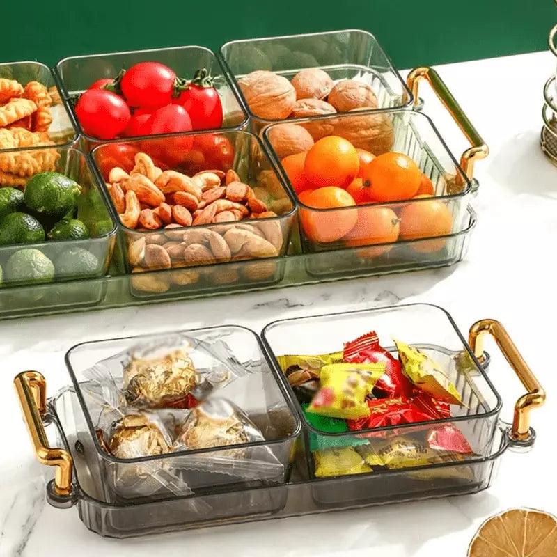 Bandeja Multifuncional para Lanches com Potes de Armazenamento