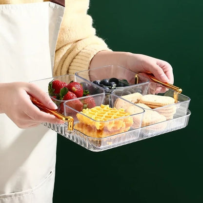 Bandeja Multifuncional para Lanches com Potes de Armazenamento