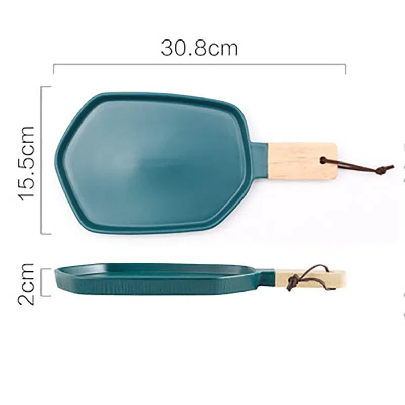 Bandeja de Cerâmica Colorida - Linha Decorativa para Mesa