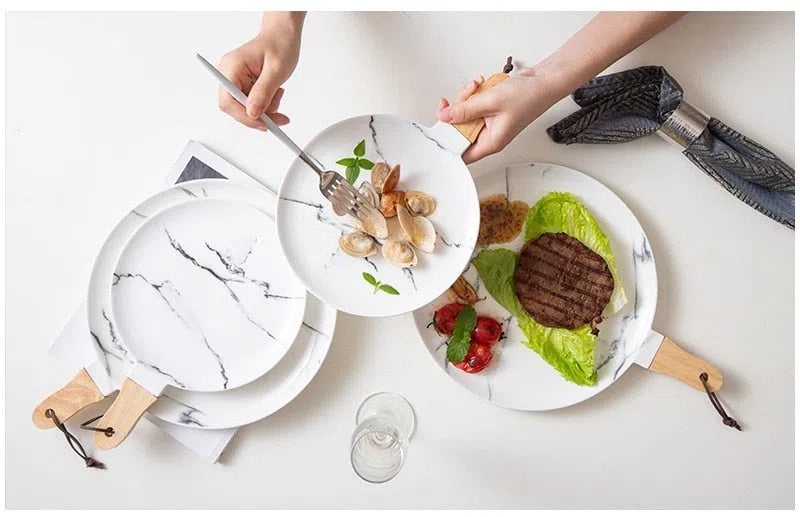 Bandeja de Cerâmica Estilo Nórdico - Design Moderno e Elegante