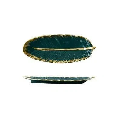 Bandeja de Cerâmica Europeia com Design Elegante