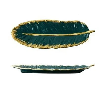 Bandeja de Cerâmica Europeia com Design Elegante