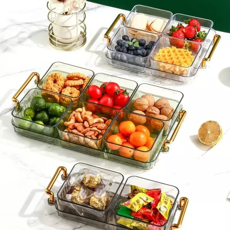 Bandeja de Lanche Multifuncional com Potes de Armazenamento para Alimentos
