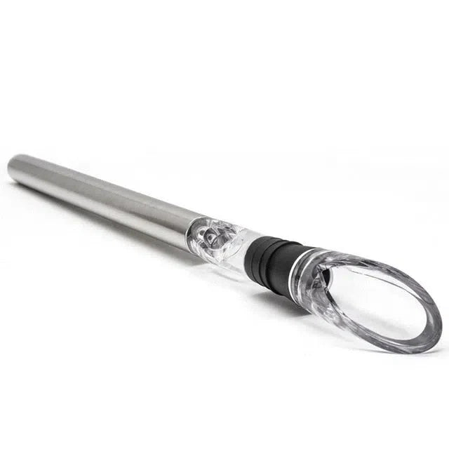 Bastão Resfriador de Vinho com Aerador de Aço Inoxidável