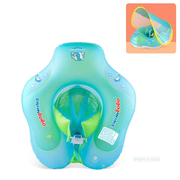 Boia Inflável Infantil com Protetor Solar Removível - Ideal para Praia e Piscina