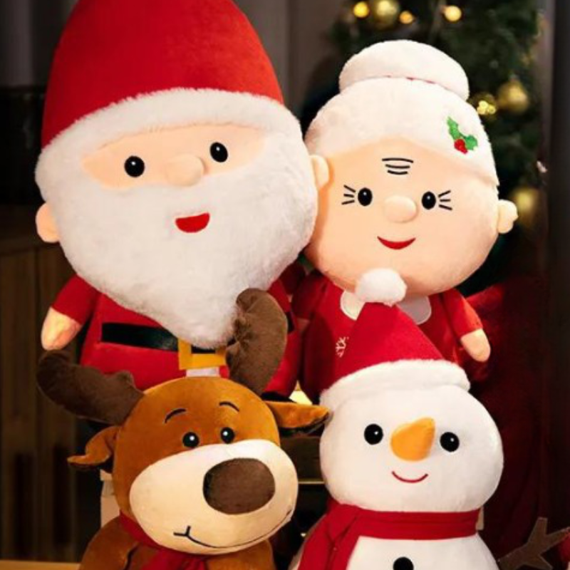 Bonecos de Pelúcia para Decoração de Natal - Adornos Festivos de Natal