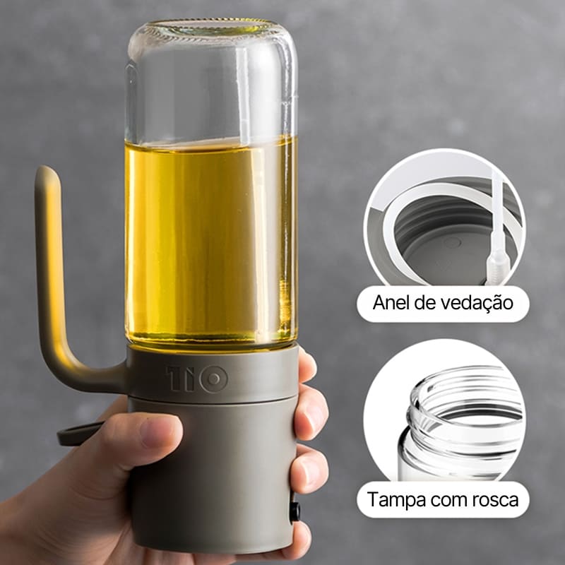 Borrifador de Azeite com Porta Azeite e Vinagre - Utensílio de Cozinha