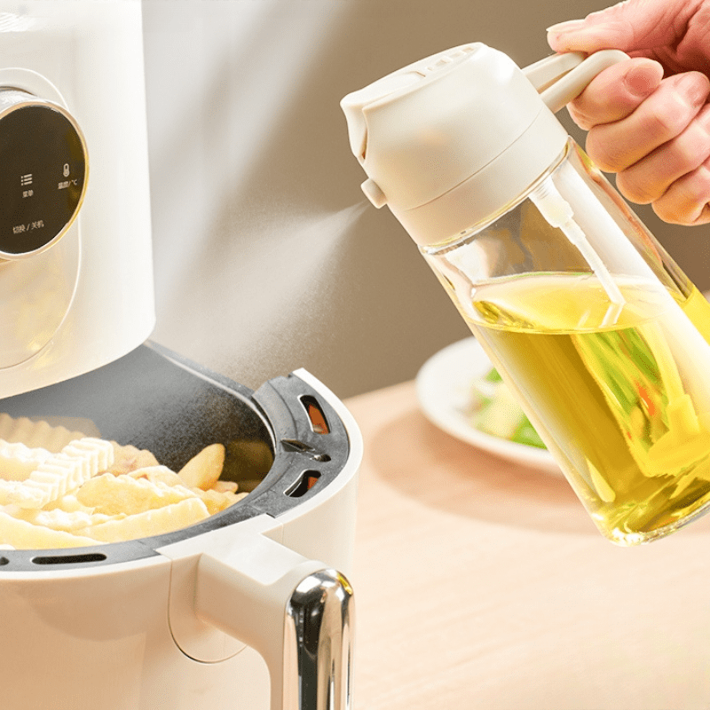 Borrifador de Azeite e Vinagre 2 em 1 - Dispenser Prático para Temperos