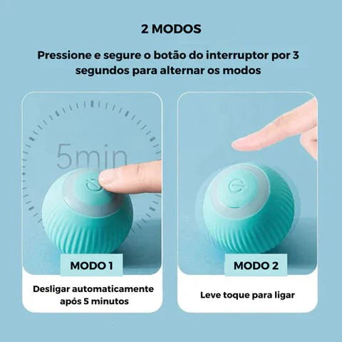 Brinquedo Eletrônico Interativo para Gatos - Bolinha Inteligente