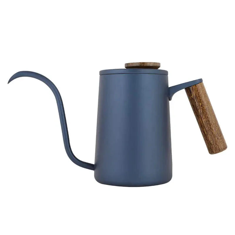 Bule de Aço Inox com Bico Fino - 350ml e 600ml - Cores: Azul Marinho, Preto e Branco