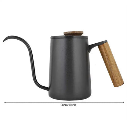 Bule de Aço Inox com Bico Fino - 350ml e 600ml - Cores: Azul Marinho, Preto e Branco