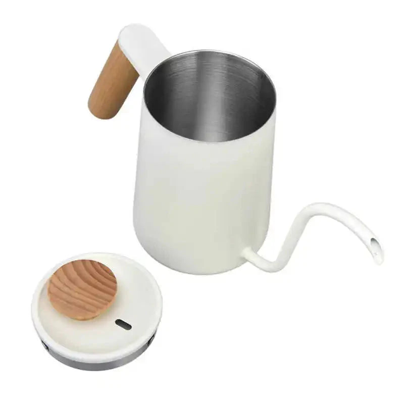 Bule de Aço Inox com Bico Fino - 350ml e 600ml - Cores: Azul Marinho, Preto e Branco