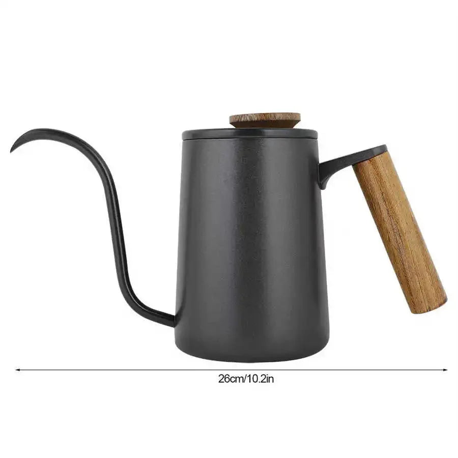 Bule de Aço Inox com Bico Fino - 350ml e 600ml - Cores: Azul Marinho, Preto e Branco