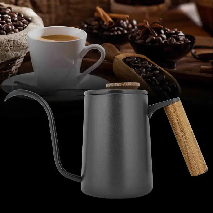 Bule de Aço Inox com Bico Fino - 350ml e 600ml - Cores: Azul Marinho, Preto e Branco